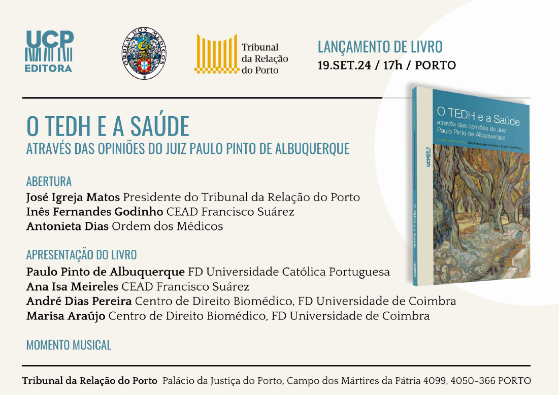 Lançamento do livro "TEDH e a Saúde"