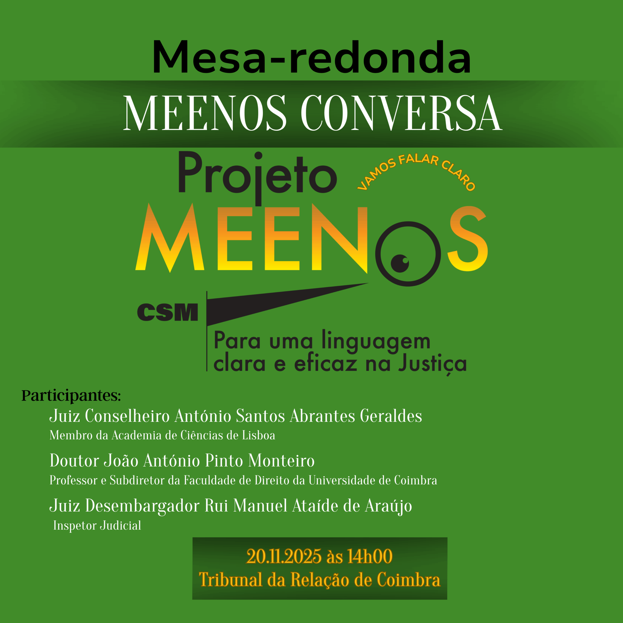 MEENOS Conversa | Coimbra