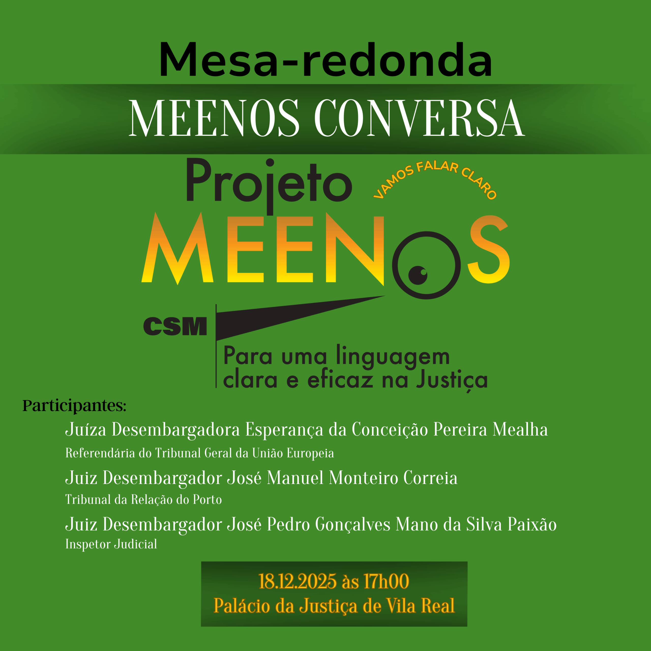 MEENOS Conversa | Vila Real